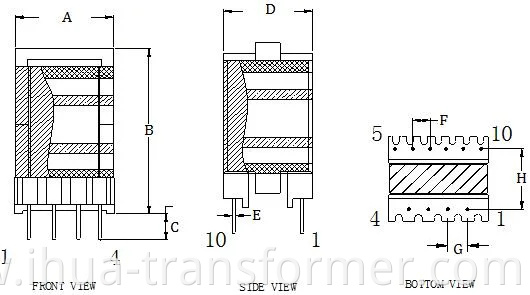 High Frequency Charger Transformer Eel Type 220V AC to 24V Transformer